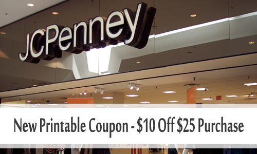  10 Off 25 JC Penney Printable Coupon Southern Savers