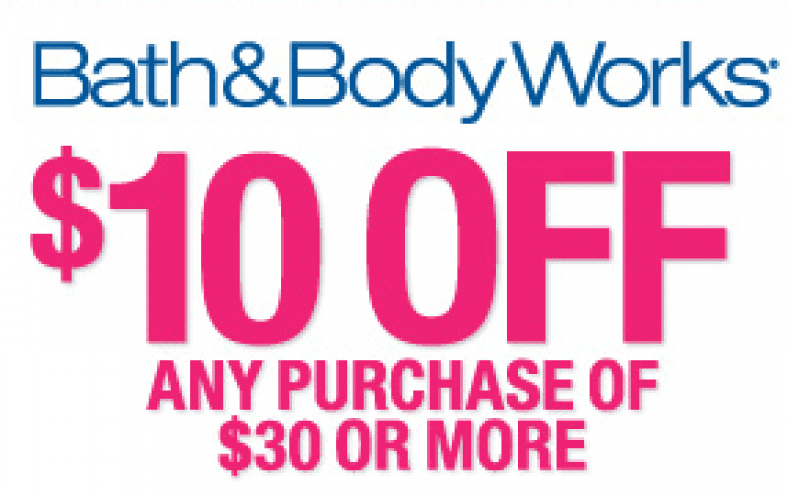  10 Off 30 Bath And Body Works Printable Coupon