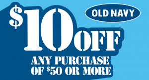  10 Off 50 Old Navy Purchase Coupon Deal Seeking Mom