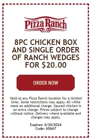 10 Off Pizza Ranch Coupons Promo Codes Deals May 2024 
