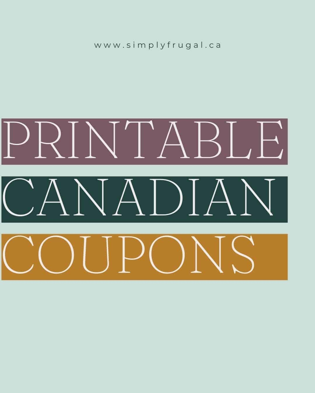 100s Of Printable Canadian Coupons Simply Frugal Worksheets Library