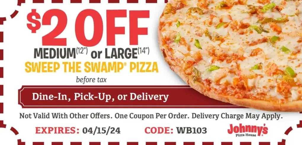  2 Off Johnny 39 s Pizza House Coupons Promo Codes Deals Apr 2024 