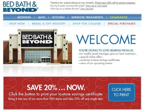 20 Off Bed Bath And Beyond Printable Coupon Code 2015 Bed Bath And 