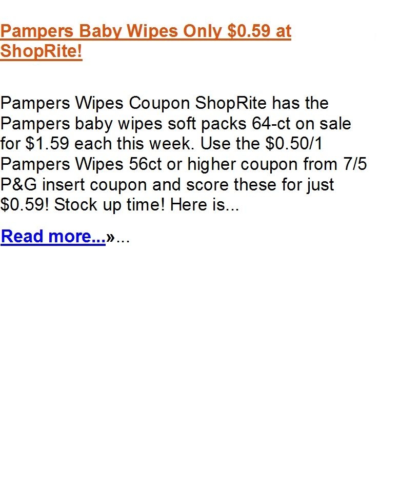  3 Off Pampers Printable Coupon
