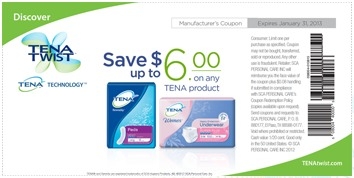  6 1 Tena Printable Coupons