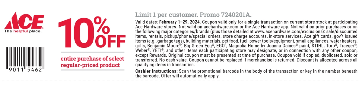 Ace Hardware Coupons 2025 Printable Ann L Carrillo