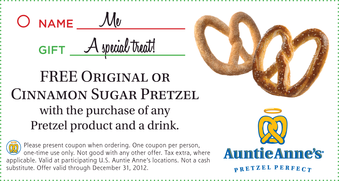 Auntie Anne 39 s Coupons Printable Printable Templates