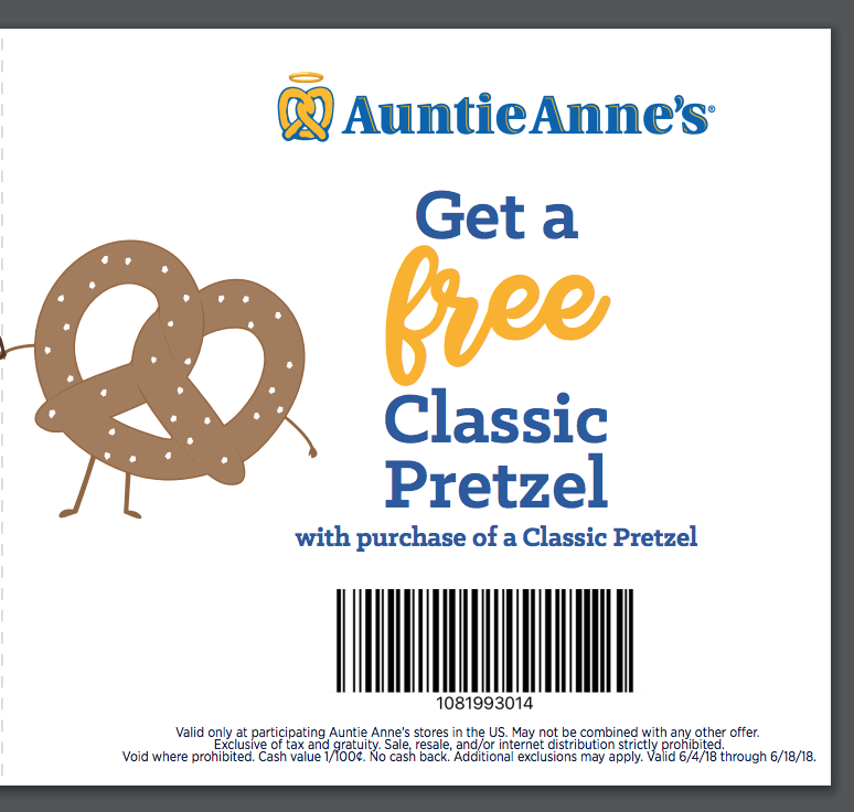 Auntie Anne 39 s Coupons Printable