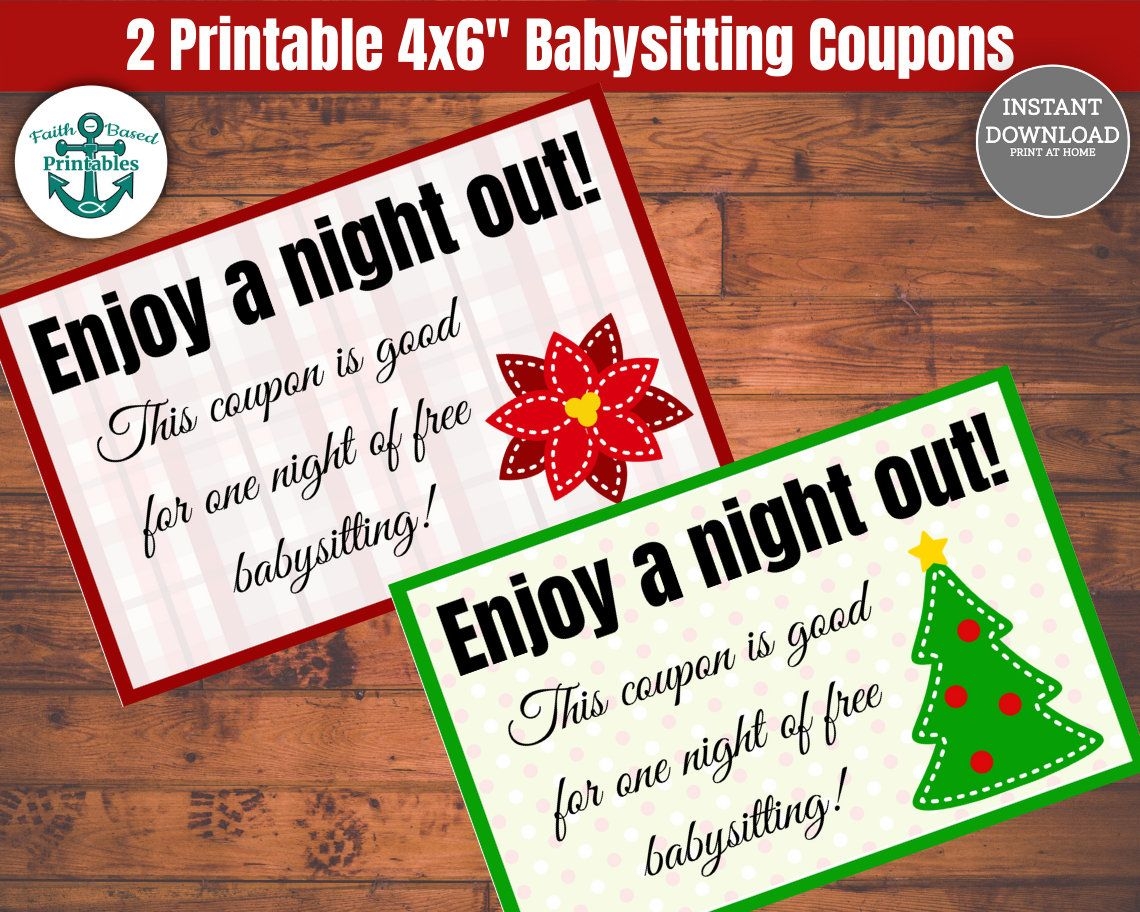 Babysitting Coupon Download Baby Sitting Coupon Printable Coupon Book 