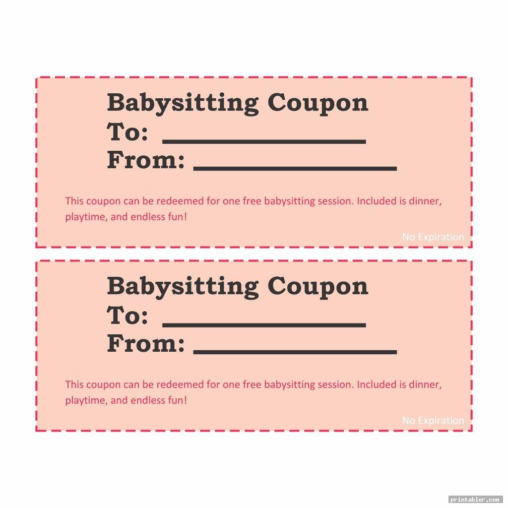 Babysitting Coupons Printable Gridgit