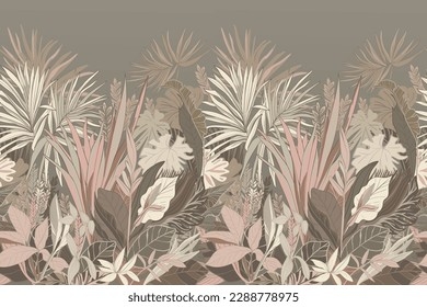 Banana Leaves Coupon Seamless Pattern Over 5 Royalty Free Licensable 