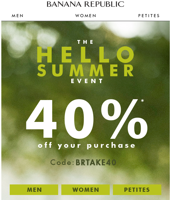 Banana Republic Printable Coupon