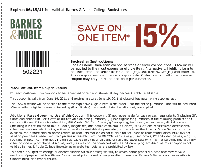 Barnes Noble 15 Off Printable Coupon Father s Day Between The Kids