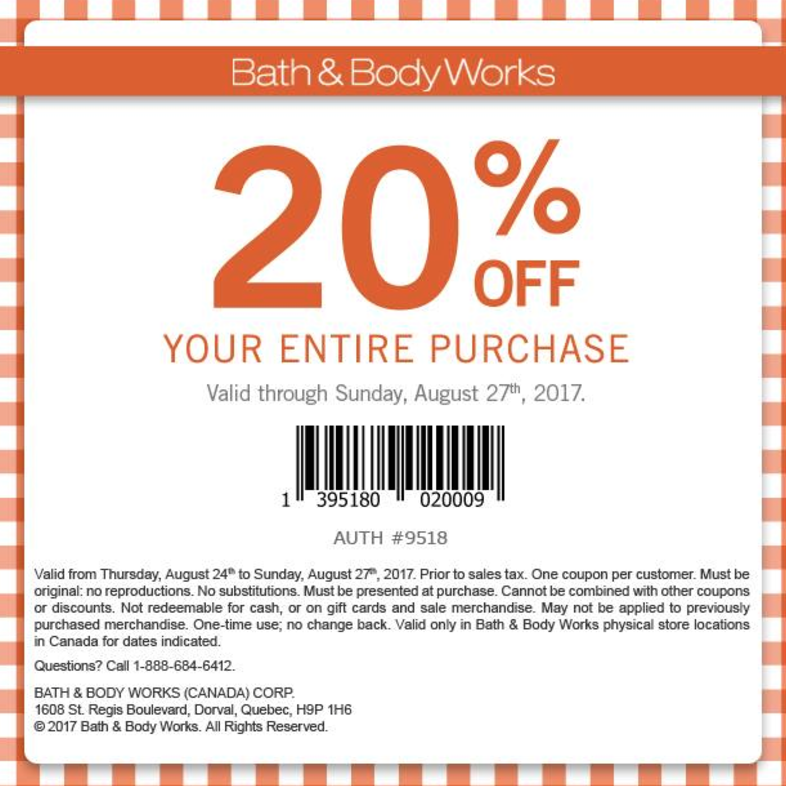 Bath And Body Coupons Printable