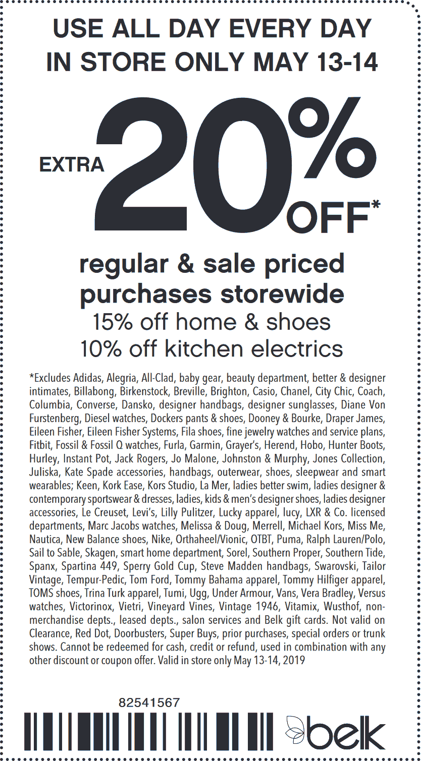 Belk Printable Coupon