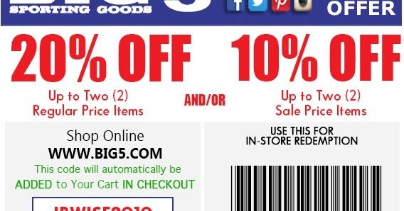 Big 5 Sporting Goods Printable Coupons May 2018 Printable Coupons 2018