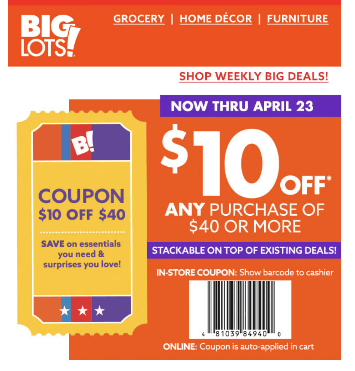 Big Lots In Store Coupon 2024 Cybil Dorelia