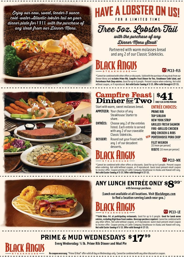Black Angus Steakhouse Coupons Printable Printable Word Searches