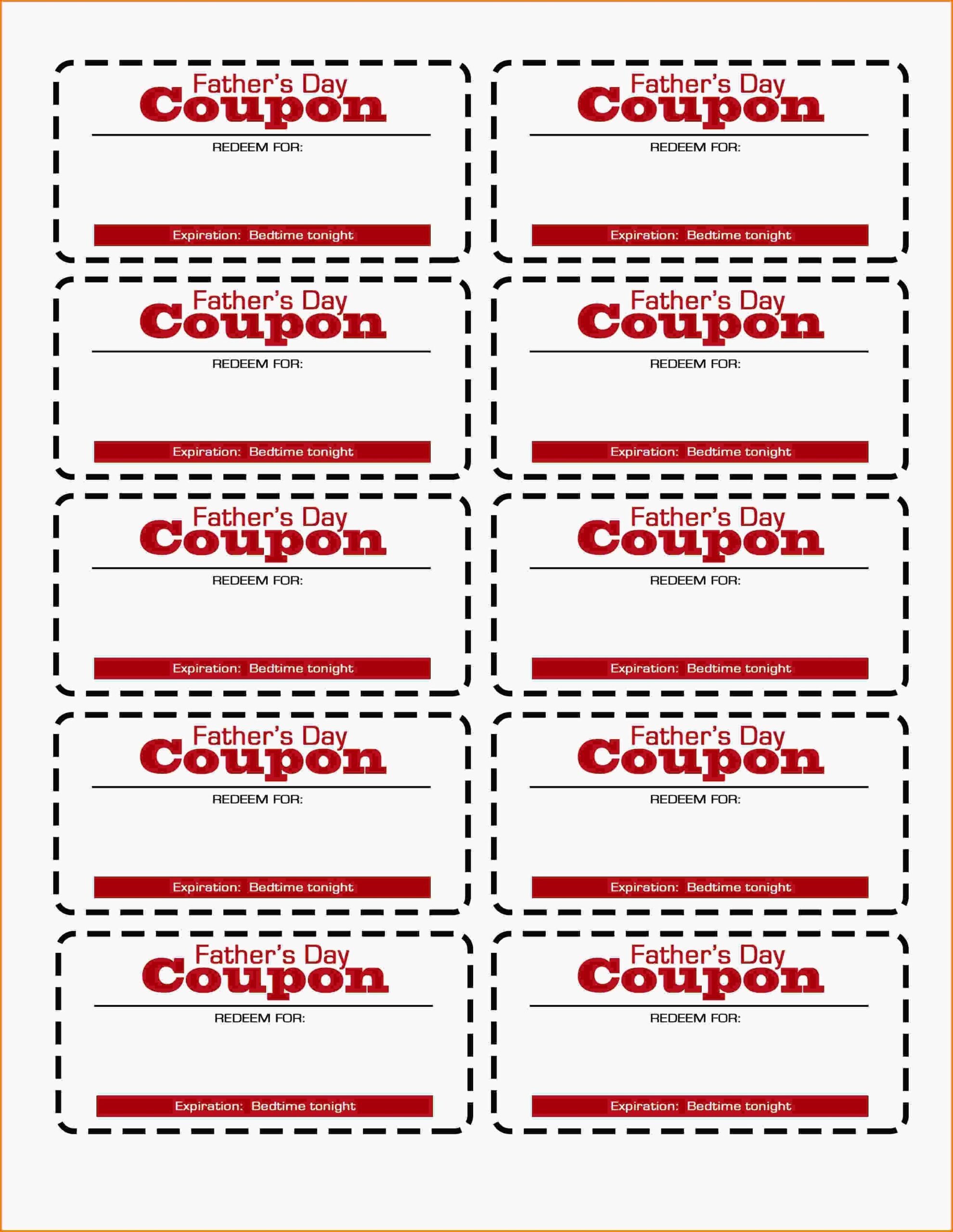 Blank Coupon Template Printable Sample Professional Template