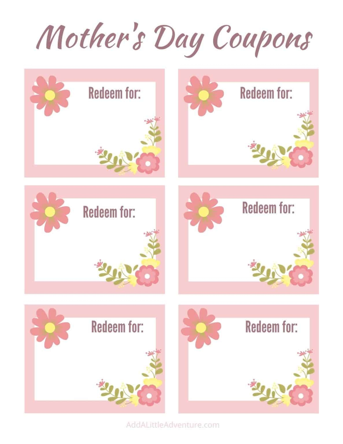 Blank Coupon Templates Free Printables Add A Little Adventure