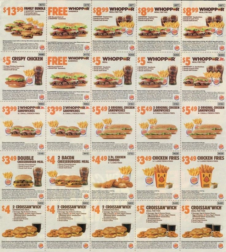 Burger King Coupons 2025 Printable Free Ana Harper