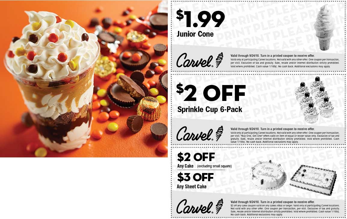 Carvel Printable Coupon
