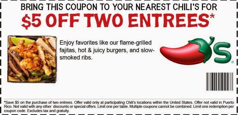 Chilis Printable Coupons May 2018