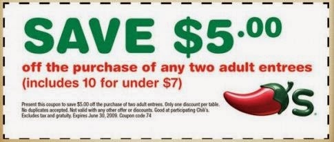 Chilis Printable Coupons May 2018