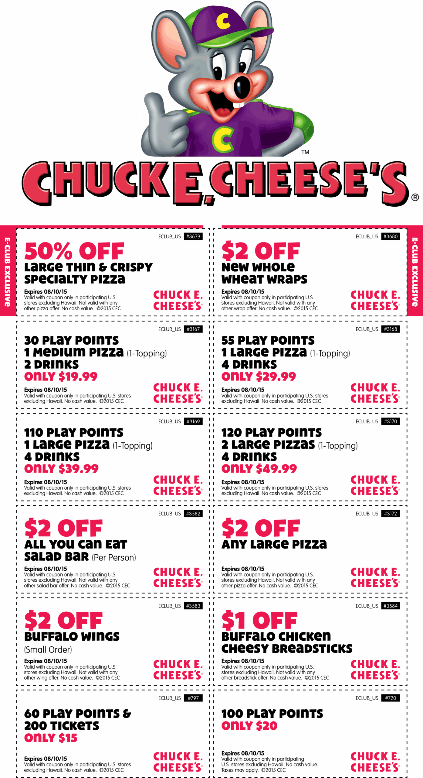 Chuck E Cheese Coupons 2025 Printables Silvia Faith