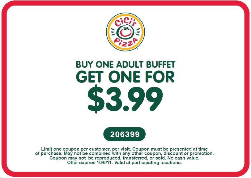 CiCi s Pizza BOGO Buffet Coupon
