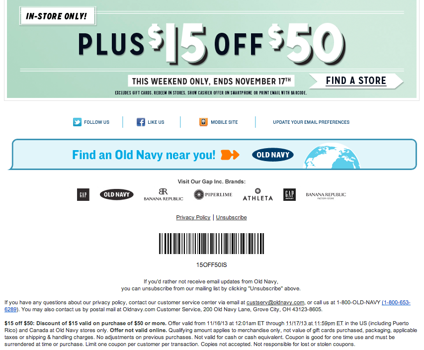 Coupon Old Navy In Store Printable Printable Word Searches