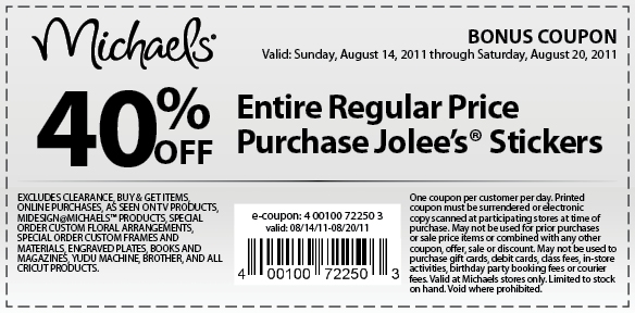 Coupons Corner Michaels Printable Coupon