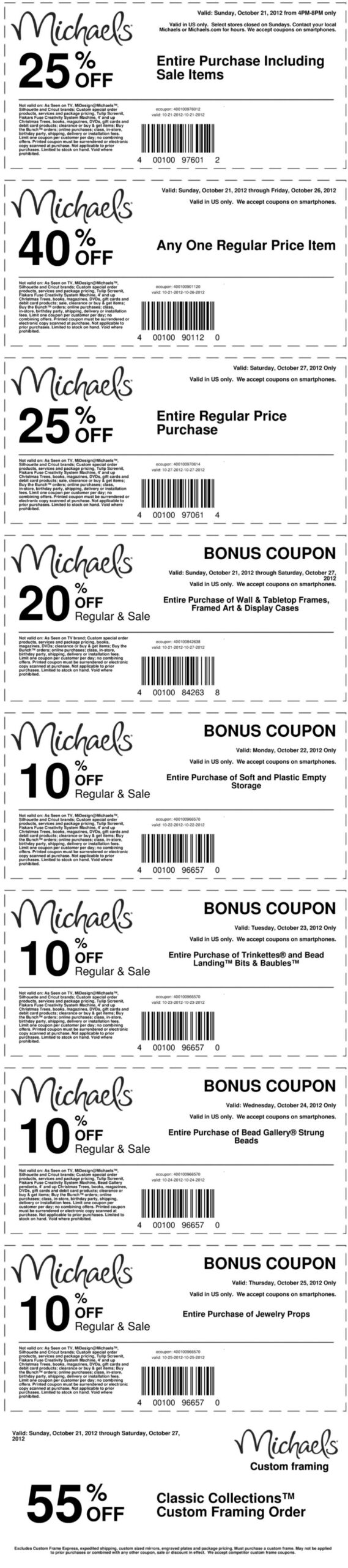 Coupons For Michaels Crafts Store Printable Printable Word Searches