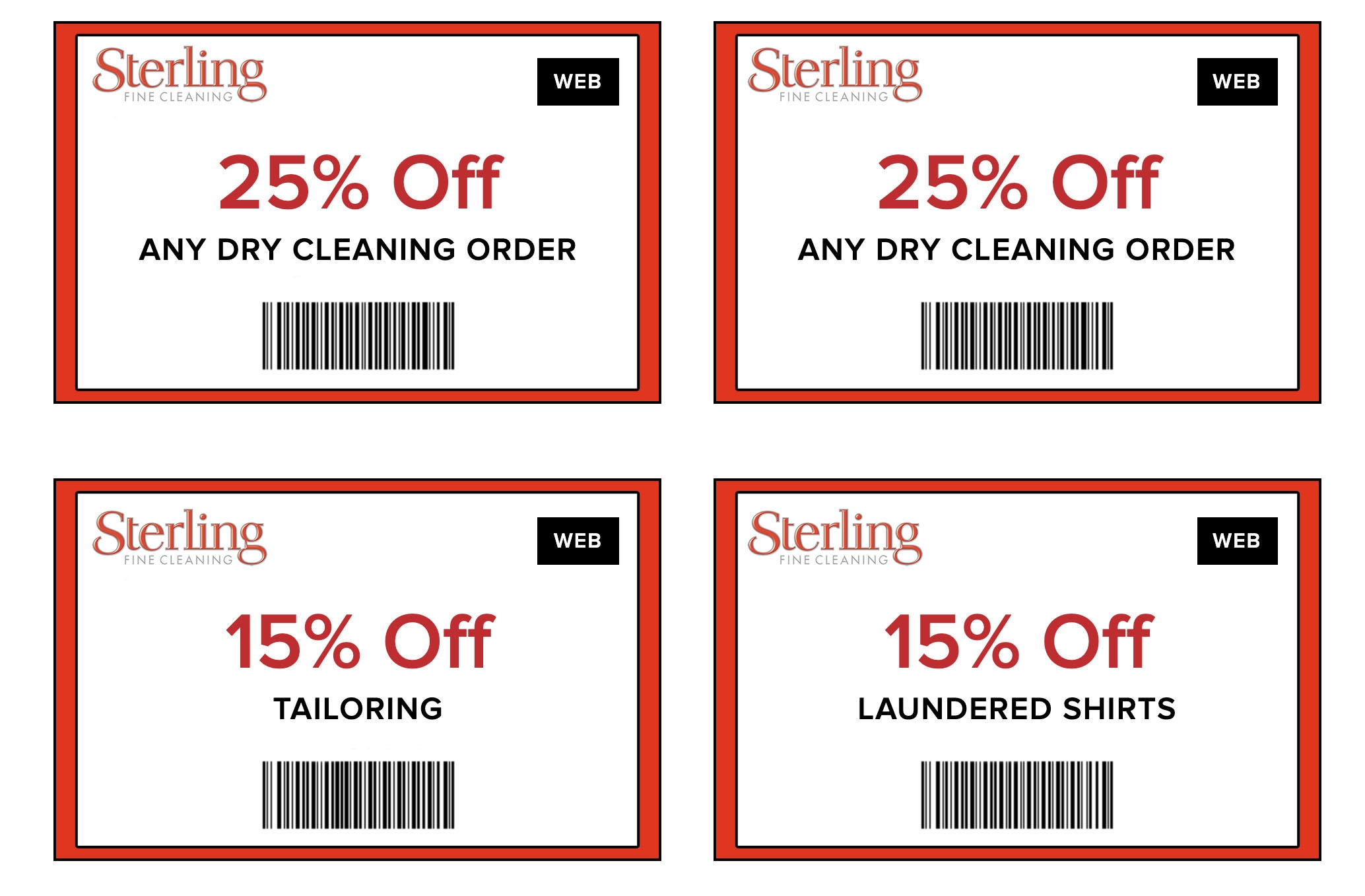 Coupons Sterling Dry Cleaners
