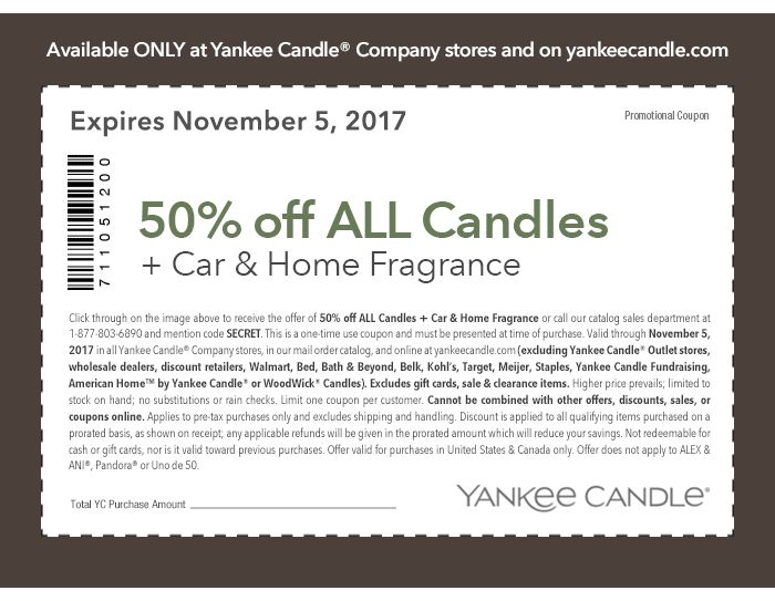 Coupons Yankee Candle Printable Printable Word Searches