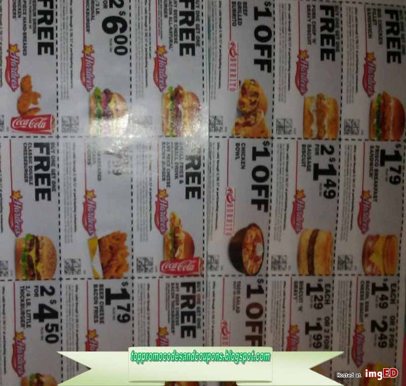 Current Printable Current Hardees Coupons
