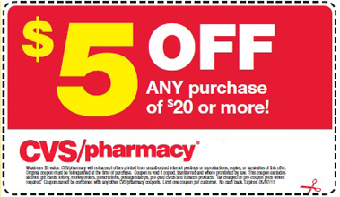 CVS 5 Off ANY Purchase Of 20 Or More Printable Coupon Hunt4Freebies