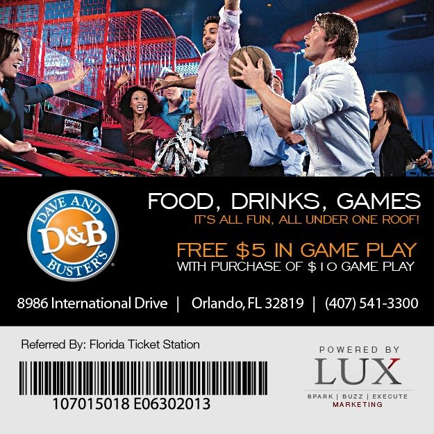 Dave And Busters Printable Coupons