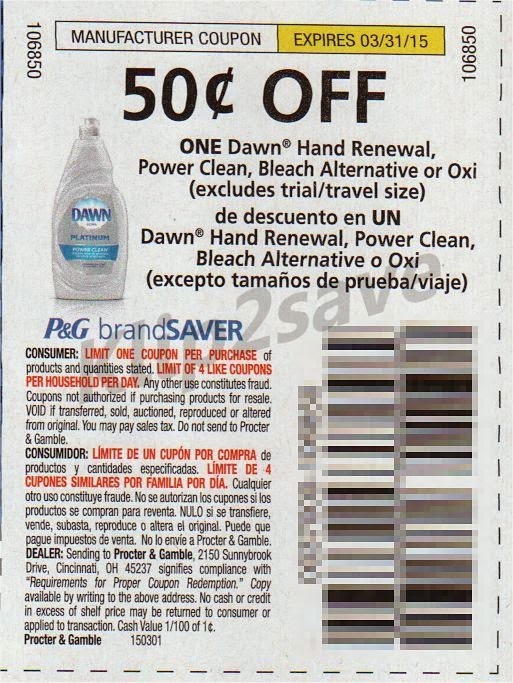 Dawn Dish Soap Coupons Printable