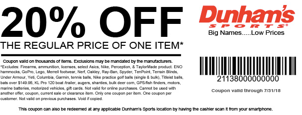 Dunham 39 s 25 Off Printable Coupon