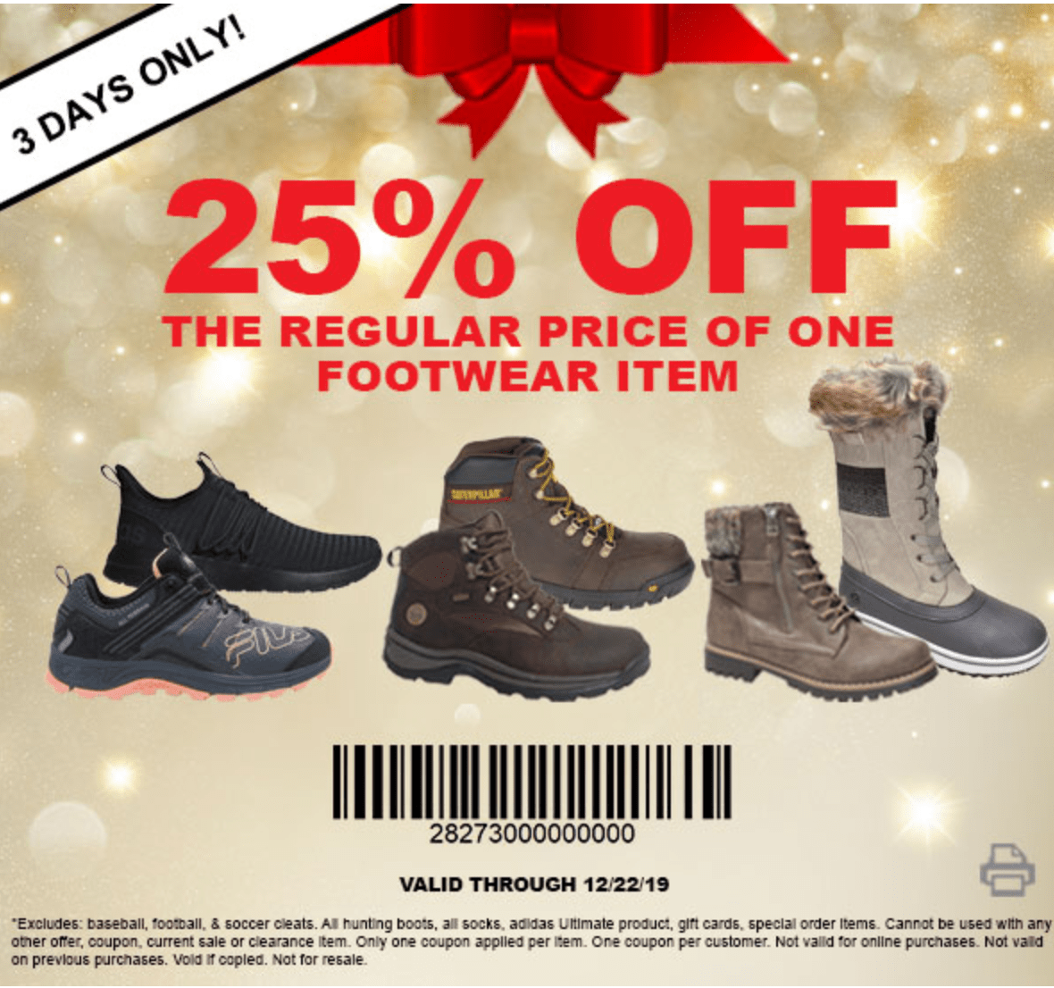 Dunham 39 s 25 Off Printable Coupon