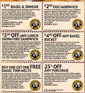 Einstein Bagel Coupons A Thrifty Mom