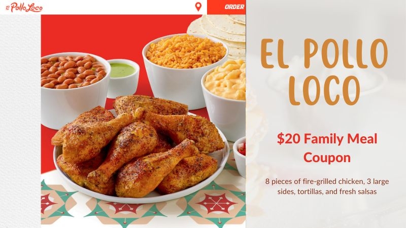 El Pollo Loco 20 Family Meal Coupon 5 Menu 2025