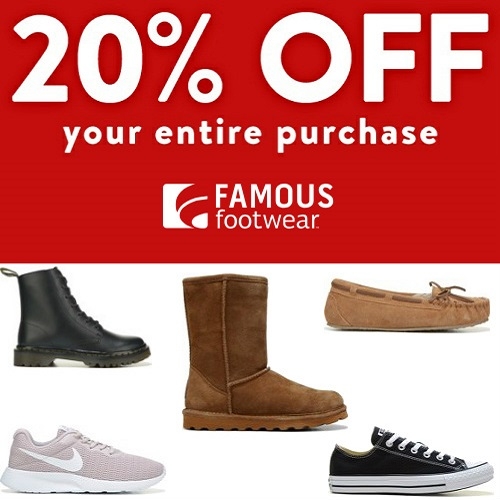 Famous Footwear 20 Coupon Printable
