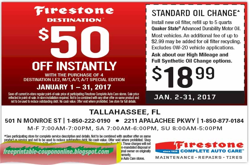 Firestone Discount Coupons Printable