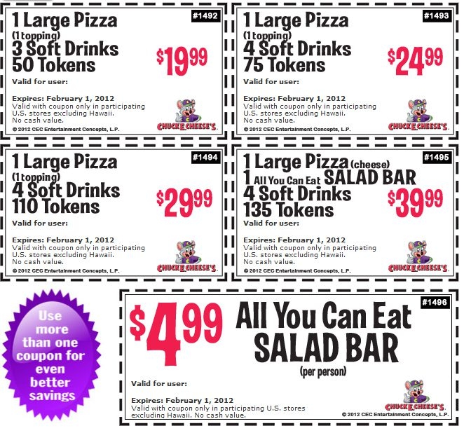 Free Chuck E Cheese Coupons 2025 Printable John G Good