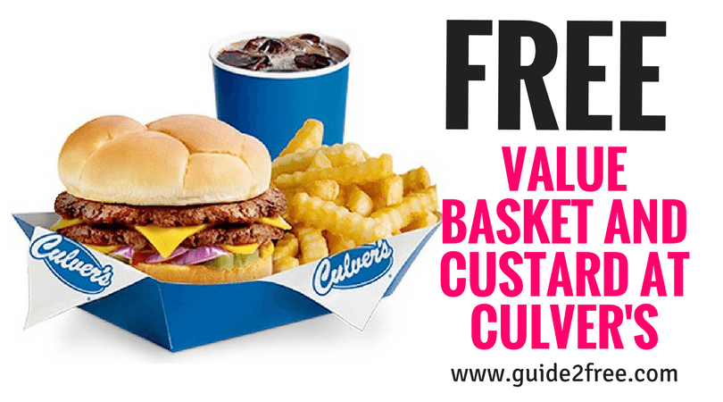 FREE Culvers Coupons FREE Value Basket Culver Food Hacks Food And