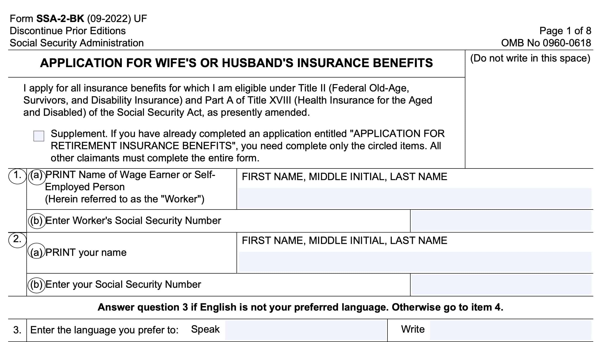 Free Fillable Form Ssa 3369 Bk Printable Forms Free Online