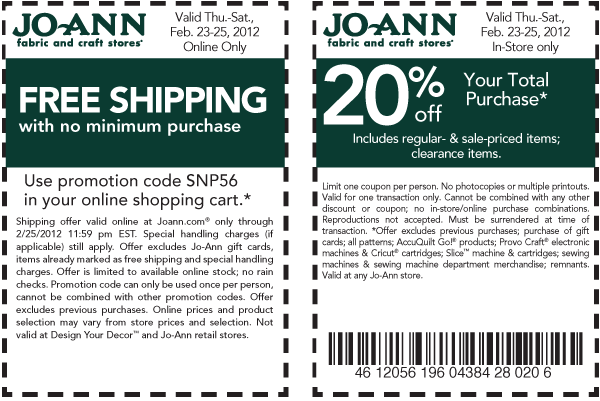 Free Free Printable Joann Store Coupons Download Free Free Printable 