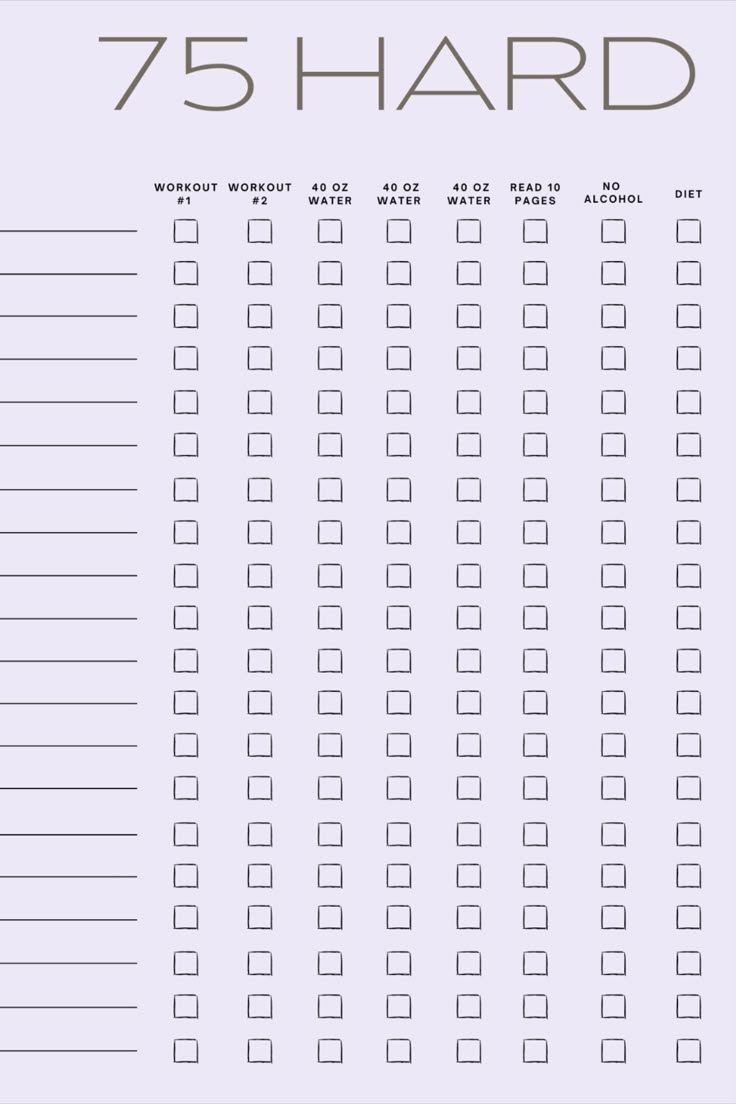 Free Printable 75 Hard Tracker Printable New Year Banners